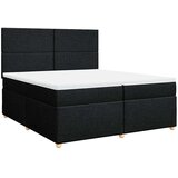  Krevet s oprugama i madracem crni 200x200 cm od tkanine | shoptok.hr