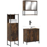 vidaXL 3-dijelni set kupaonskog namještaja boja hrasta drveni | shoptok.hr
