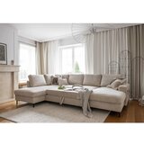 Miuform Bež sklopiva kutna garnitura od samta (s lijevim kutom) Lofty Lilly – | shoptok.hr