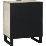 vidaXL Posteljne mize s predalom Bela in črna 50 x 33 x 60 cm | Shoptok.si