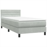 Box Spring krevet s madracem svijetlo sivi 80x220 cm samt | shoptok.hr