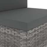  Modularni dvosjed od poliratana sivi | shoptok.hr