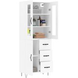 Visoka komoda bijela 69,5x34x180 cm konstruirano drvo Slike