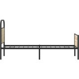 vidaXL Posteljni okvir brez vzmetnice 75x190 cm sonoma hrast inž. les | Shoptok.si