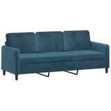  3-dijelni set sofa plavi baršunasti Plava | shoptok.hr
