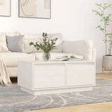  Klubska mizica bela 80x50x35 cm trdna borovina, (20715508) | Shoptok.si