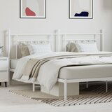 vidaXL Kovinsko vzglavje belo 193 cm | Shoptok.si