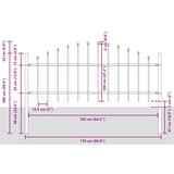  Ograda za vrt s hoop vrhom bijela 10 2x0 75 m čelik | shoptok.hr