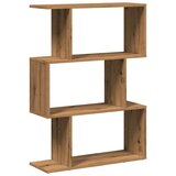 vidaXL Pregrada s knjižno omaro 3-nadstr. artisan hrast 70x24x97 cm | Shoptok.si