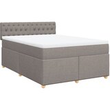vidaXL Krevet s oprugama i madracem smeđesivi 140 x 190 cm od tkanine | shoptok.hr