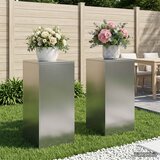  Stalak za biljke 2 pcs Srebrna 40 x 40 x 80 cm Nehrđajući čelik Cijene