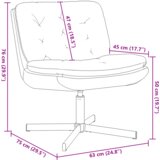 vidaXL stolac za opuštanje s rotacijom plava 63 x 75 x 76 cm baršun | shoptok.hr