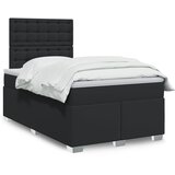  s oprugama i madracem crni 120x190 cm od umjetne kože | shoptok.hr