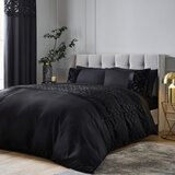 Catherine Lansfield Crna posteljina za bračni krevet od samta 200x200 cm Lattice Cut – | shoptok.hr