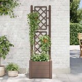  Vrtna sadilica s rešetkom 43 x 43 x 142 cm PP boja kave | Eponuda.ba