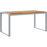 vidaXL Vrtnja jedilna miza Siva 160 x 80 x 75 cm, (5000045090) | Shoptok.si