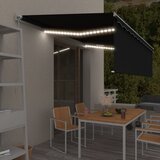 vidaXL tenda na ručno uvlačenje s roletom LED 5 x 3 m antracit Cijene