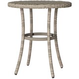  3-dijelni bistro set s jastucima svjetlosivi od poliratana - Svjetlosiva 1 | shoptok.hr