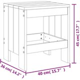  3-dijelni vrtni bistro set sivi od masivne borovine | shoptok.hr