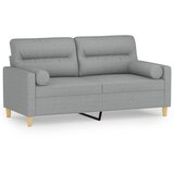  Dvosjed s ukrasnim jastucima svjetlosivi 140 cm od tkanine | shoptok.hr