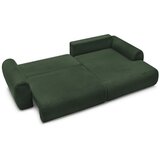 Bobochic Paris temno zelena raztegljiva kotna sedežna garnitura iz rebrastega žameta (desni kot) lucien | Shoptok.si