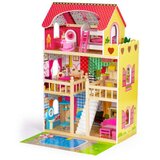 ECO TOYS drvena kućica sa bazenom i rasvetom | ePonuda.com