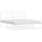  The Living Store Kovinski posteljni okvir z vzglavjem bel 180x200 cm - Posteljni Okvir, (21501485) | Shoptok.si