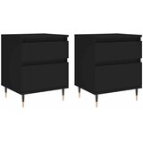  Noćni ormarići 2 kom crni 40x35x50 cm od konstruiranog drva | shoptok.hr