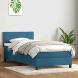 Box spring postelja z vzmetnico temno modra 80x210 cm žamet, (21791181) Cene
