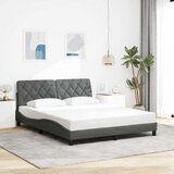 vidaXL Posteljni okvir brez vzmetnice temno siv 160x200 cm blago | Shoptok.si