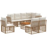  Set vanjskih sofa 9 pcs Prirodna i krema bijela Poliester | Eponuda.ba
