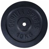 Gorilla Sports teg od livenog gvožđa (10 kg / crni) Cene