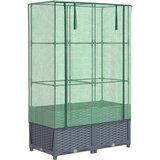 Maison Chic Visoka greda - Greda - Cvetlični Lonec s prevleko za rastlinjak videz ratana 80x40x138 cm, (21790140) | Shoptok.si