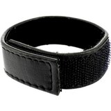 LEATHER BODY COCK AND BALL STRAP VELCROED ADJUSTABLE - BLACK Cene