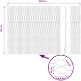  Heksagonalna ograda 1,5 x 10 m PVC Zelena | shoptok.hr