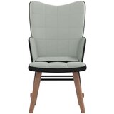 vidaXL Stolica za ljuljanje s osloncem za noge svjetlosiva baršun/PVC | shoptok.hr