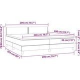  Box spring postelja z vzmetnico LED roza 200x200 cm žamet, (20899156) | Shoptok.si