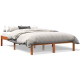 vidaXL Posteljni okvir voščeno rjav 120x200 cm trdna borovina Cene