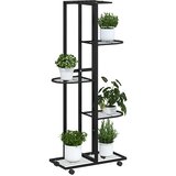  Stalak za cvijeće s 5 katova 44 x 23 x 100 cm crni željezni | shoptok.hr