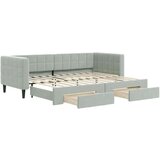 vidaXL Dnevni krevet na razvlačenje svjetlosivi 80 x 200 cm baršunasti | shoptok.hr