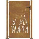  Vrtna vrata 100x125 cm Corten čelik dizajn trave | shoptok.hr