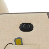  Električni masažni naslonjač od tkanine krem | shoptok.hr