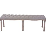  Klupa od tkanine i masivnog drva 150 x 40 x 48 cm tamnosiva | shoptok.hr