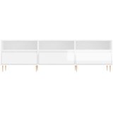 TV ormarić sjajni bijeli 150x30x44,5 cm od konstruiranog drva | shoptok.hr