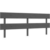  Okvir za krevet s uzglavljem sivi 200 x 200 cm od masivnog drva | shoptok.hr