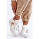 Kesi Classic Sports Shoes White and Gold Follow Me