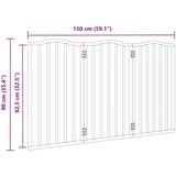vidaXL Vrata za pse s 3 panela sklopiva bijela 150 cm od drva topole | shoptok.hr
