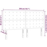  LED uzglavlje tamnozeleno 200x5x118/128 cm baršunasto | shoptok.hr