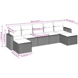  7-dijelni set vrtnih sofa od poliratana s jastucima bež | shoptok.hr