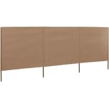  Vjetrobran s 3 panela od tkanine 400 x 120 cm bež | shoptok.hr